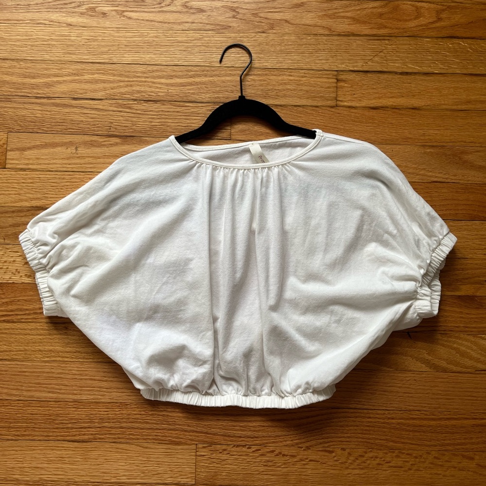 Primi white keyhole crop top